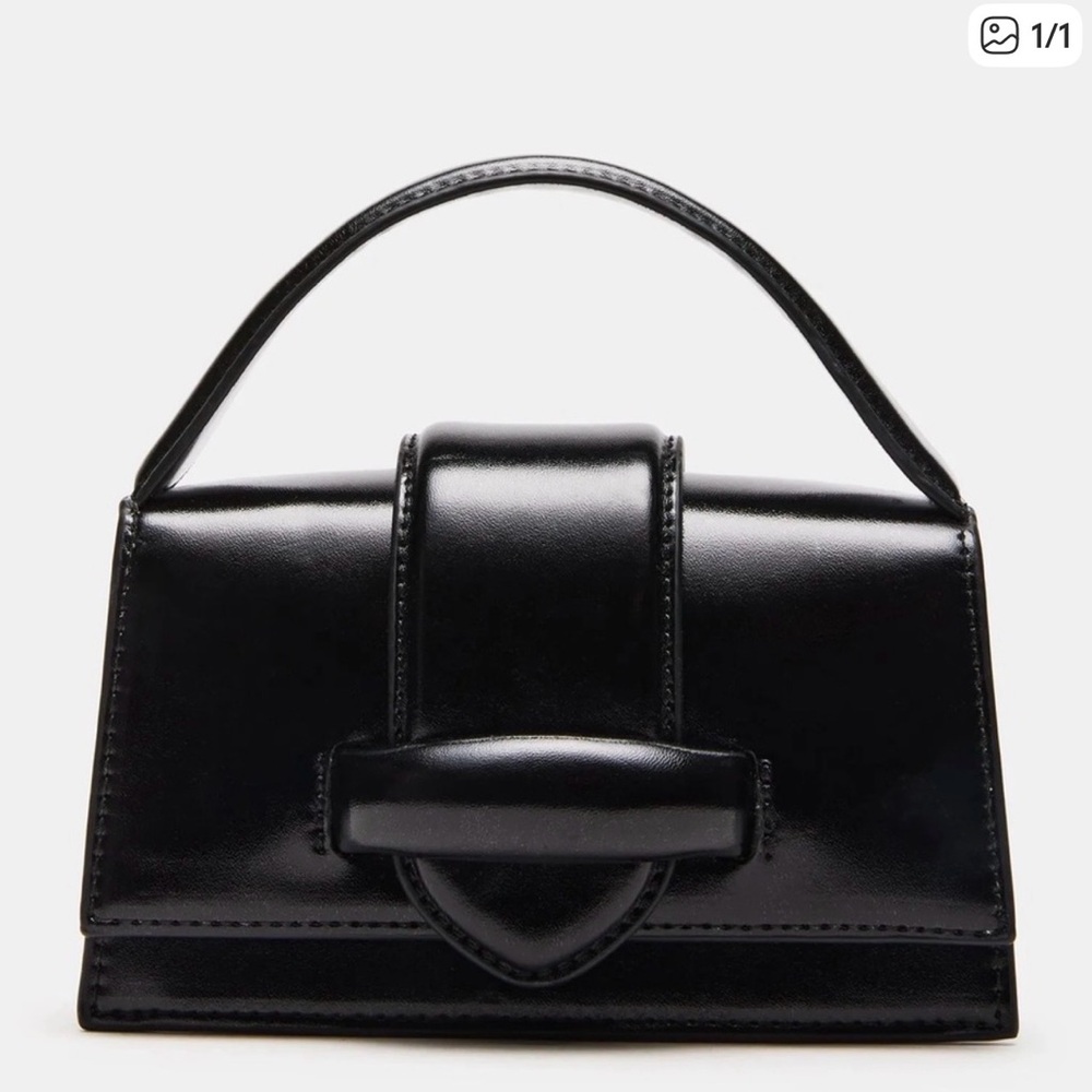 Steve Madden Black Mini Top-Handle Bag